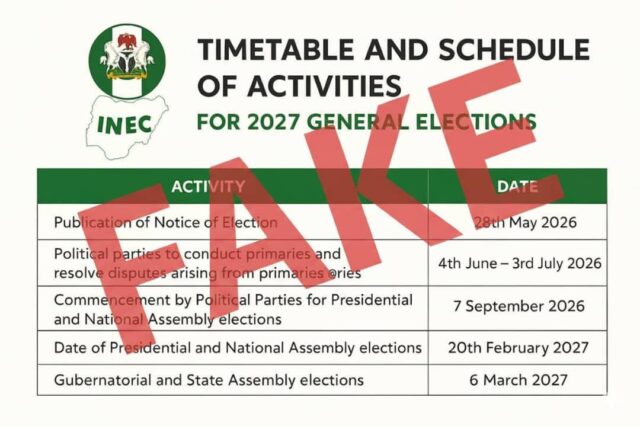 INEC denies release of 2027 election timetable