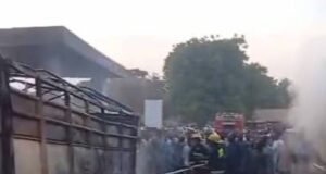 Fire razes vehicles, power house at Oyo filling station