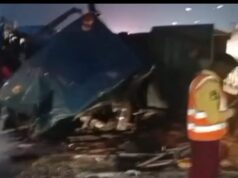 One dead, traffic disrupted as trucks collide on Otedola Bridge Trucks