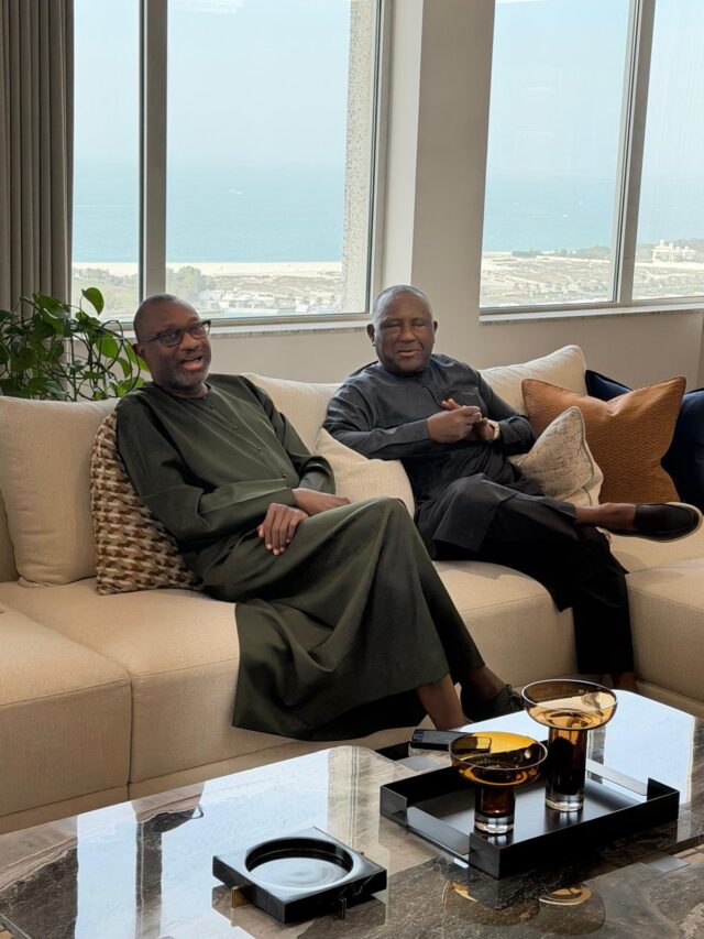 ‘Your humility, focus rare’: Otedola visits Abdulsamad Rabiu at BUA office in Dubai Otedola