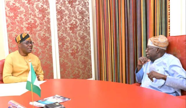 Makinde visits Tinubu at Aso Rock amid PDP leadership crisis Tinubu