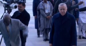 VIDEO: Tinubu falls at official reception in Turkey Tinubu
