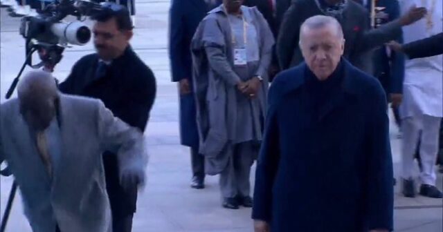VIDEO: Tinubu falls at official reception in Turkey Tinubu