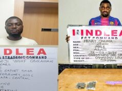 NDLEA intercepts London-bound cocaine sent from Lagos prison, seizes drug hidden in children’s toy guitar NDLEA
