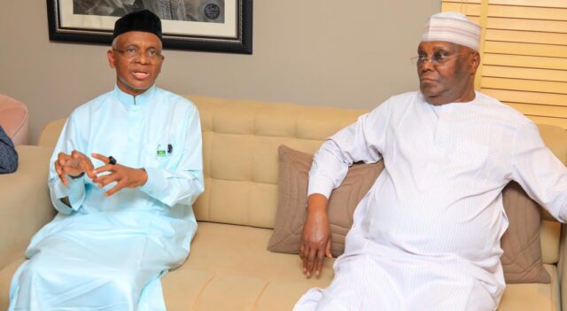 PHOTOS: Atiku visits El-Rufai after foiled arrest in Abuja Atiku