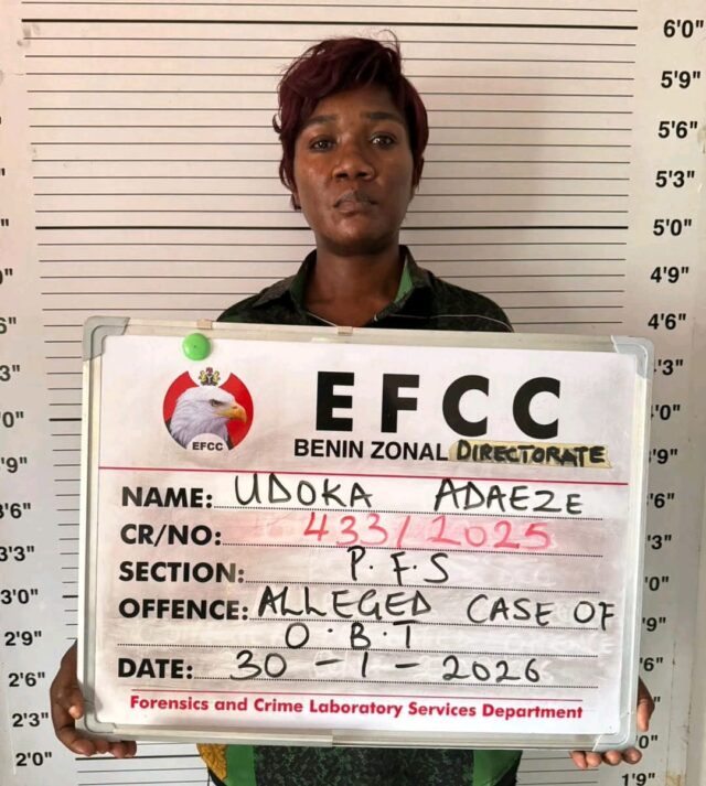 EFCC arrests woman over N165m land fraud in Delta
