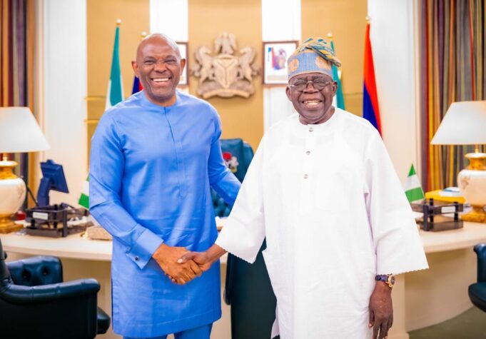 Elumelu visits Tinubu in Aso Rock Tinubu