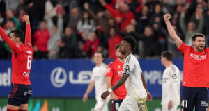 LaLiga: Osasuna stun Real Madrid as Atletico thrash Espanyol Real Madrid
