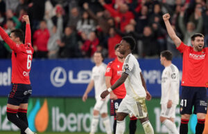 LaLiga: Osasuna stun Real Madrid as Atletico thrash Espanyol Real Madrid