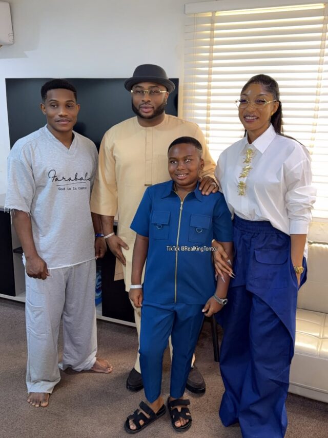 PHOTOS: Tonto Dikeh reunites son with Churchill after decade-long estrangement
