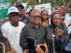 Obi, others protest at National Assembly over e-transmission of election results Obi