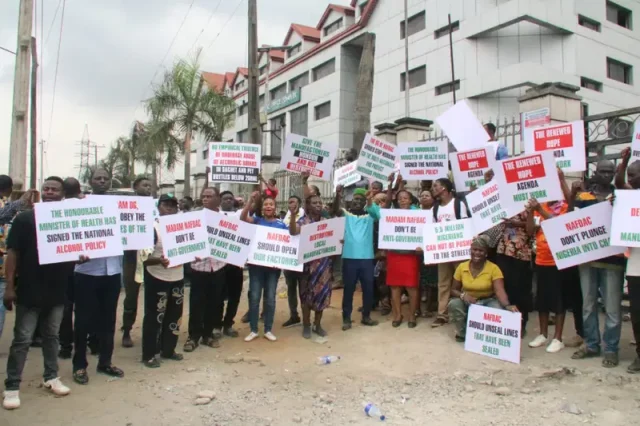 Distillery workers shut NAFDAC Lagos office over sachet alcohol ban