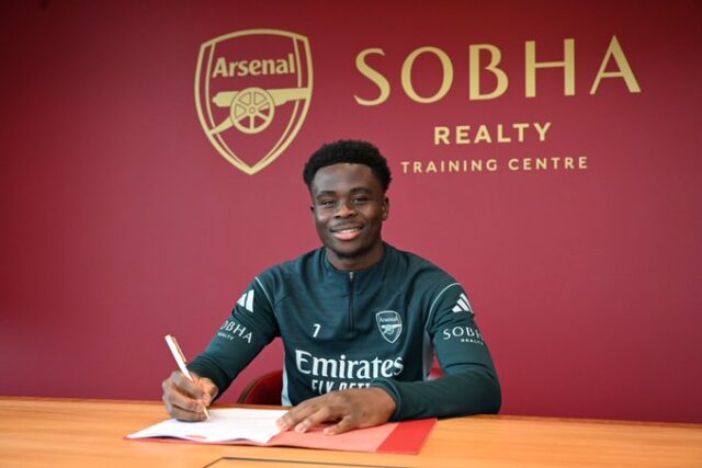 Saka signs new five-year contract, becomes Arsenal’s best-paid player Saka