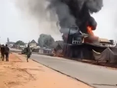 Fire razes filling station in Anambra