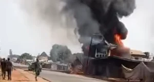 Fire razes filling station in Anambra