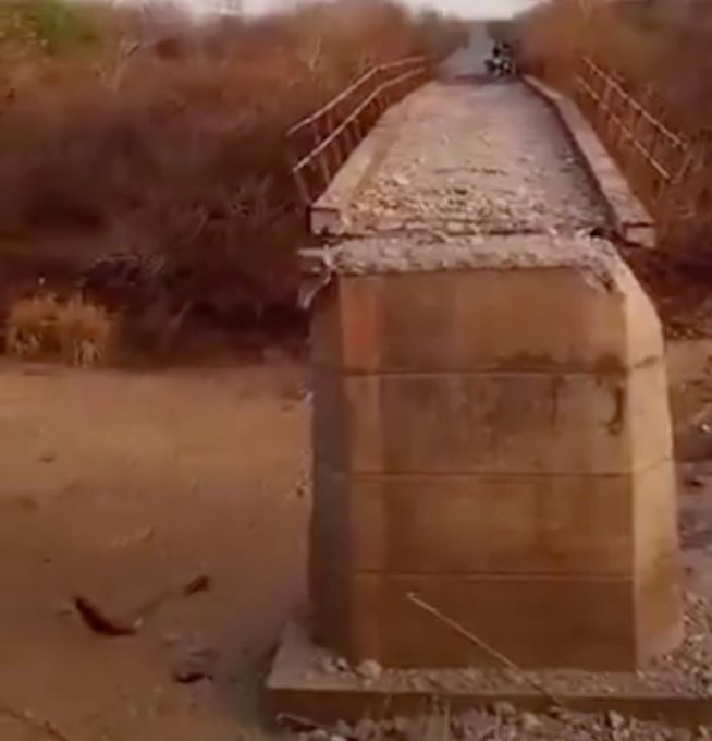 Bridge destoryed by terrorists in Niger State Terrorists