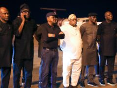 Wike receives remains of Senator Mpigi at Abuja Airport