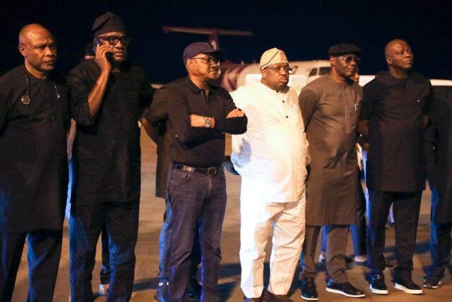 Wike receives Senator Mbigi’s remains at Abuja airport
