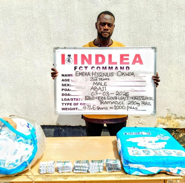 NDLEA intercepts drugs hidden in baby diapers in Abuja