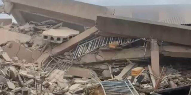 Students, teachers escape as four-storey school building collapses in Lagos