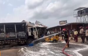 One dead, three injured as truck rams into tricycle in Lagos Truck