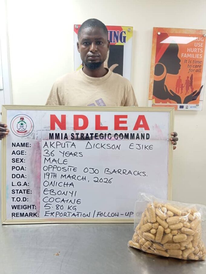 NDLEA intercepts cocaine hidden in dry stock fish, UK-bound drugs in automobile parts Cocaine