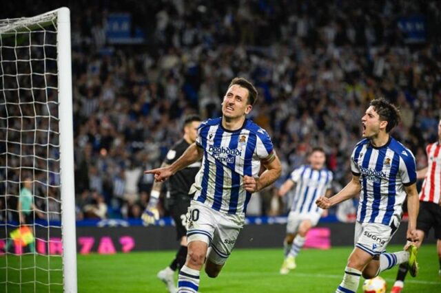 Real Sociedad defeat Athletic Bilbao to reach Copa del Rey final Real Sociedad