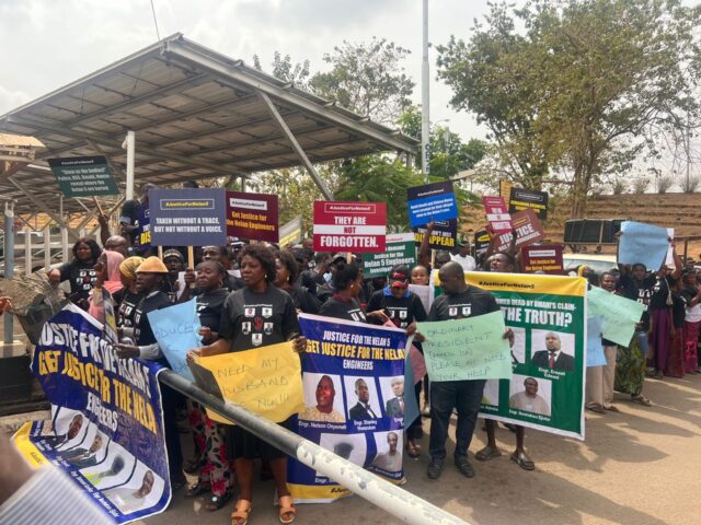 Wives of abducted Ebonyi engineers protest in Abuja after four years