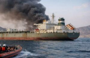 Iran missile strikes on US oil tanker in Persian Gulf