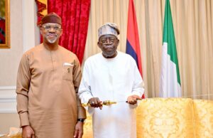 ‘Continue war on crime, corruption’: Abiodun presents sword to Tinubu Abiodun