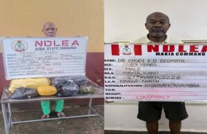 NDLEA arrests 93-year-old man, doctor for cocaine, skunk trafficking NDLEA