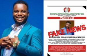 EFCC calls out Sabinus over fake ‘wanted’ poster, orders him to stop