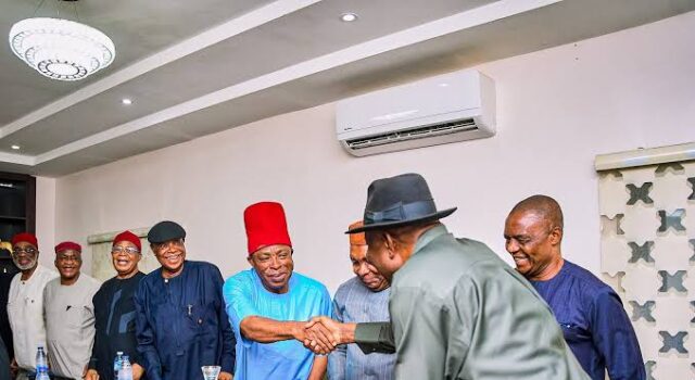 Peter Obi, Igbo leaders hold closed-door meeting with Jonathan in Abuja