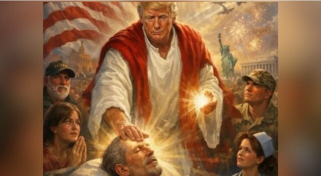 Trump posts AI image of himself as Jesus amid feud with Pope Leo