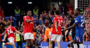 EPL: Awoniyi nets brace as Forest sink Chelsea to boost survival bid Awoniyi