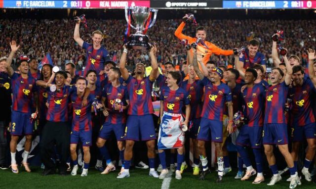 Barcelona beat Real Madrid in Clasico to win 29th LaLiga title Barcelona
