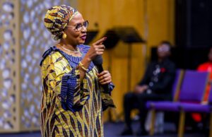 Pastor Omakwu kneels on pulpit, begs Wike to spare Jabi Lake