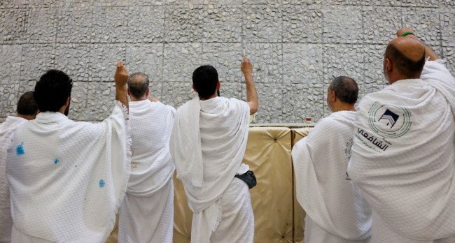 Hajj pilgrims stone devil Hajj