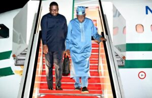 Tinubu returns to Lagos after France, Kenya, Rwanda diplomatic tour