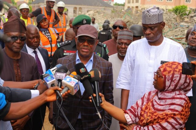 Wike seals Abuja collapse site, orders probe