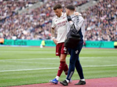 Arsenal’s White to miss rest of season with knee injury White