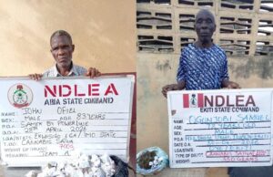 Two octogenarians arrested over drug trafficking in Abia, Ekiti
