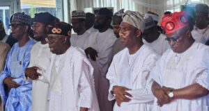 Tinubu observes Eid prayers in Lagos