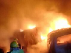 Fire razes mechanic workshop, destroys four vehicles in Oyo