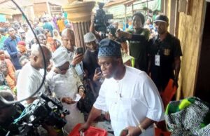 Ekiti election: PDP candidate Oluyede votes in Ikere Oluyede
