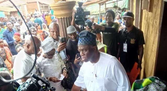 Ekiti election: PDP candidate Oluyede votes in Ikere Oluyede