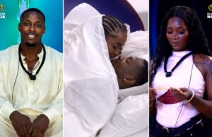 BBNaija: Housemates Goddessa, Araga spark reactions after first kiss Kiss