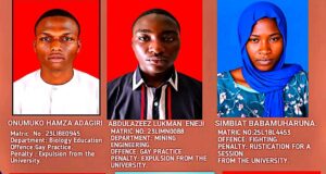 CUSTECH expels two students over same-sex conduct, rusticates four
