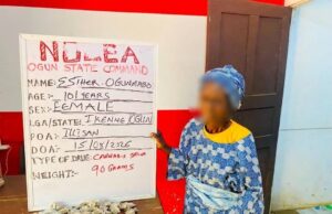 101-year-old woman arrested as NDLEA intercepts cocaine in fufu NDLEA