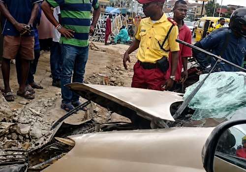 Lagos accident Woman